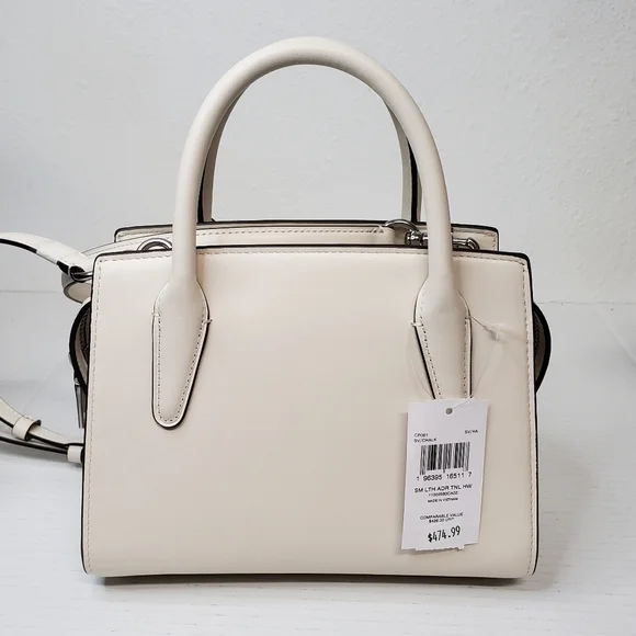 Coach Andrea Carryall Black White Leather Shoulder Bag Brand New 152-091725 - Picture 2 of 11